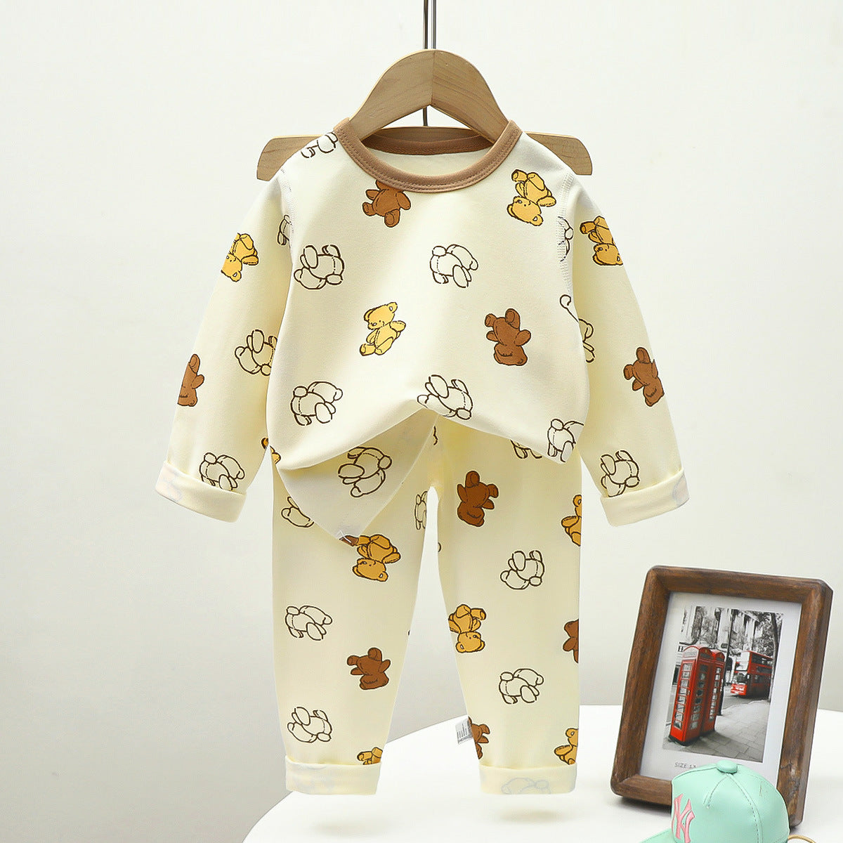 Cotton Baby Pajama Set – Soft Long-Sleeve Top & Bottom Sleepwear (Boys & Girls)