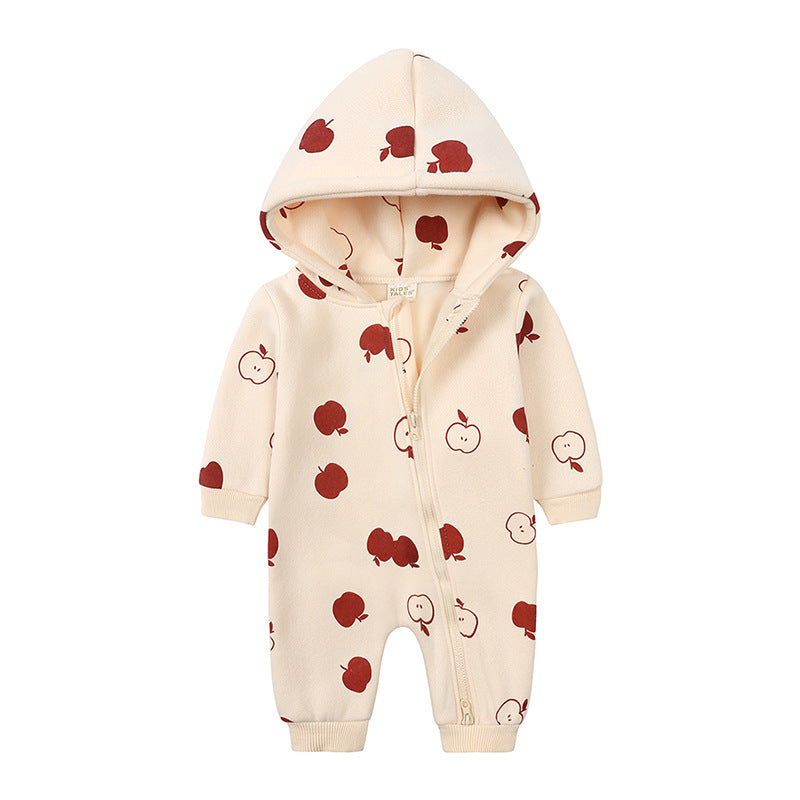 Cozy Fleece Baby Romper – Hooded One-Piece