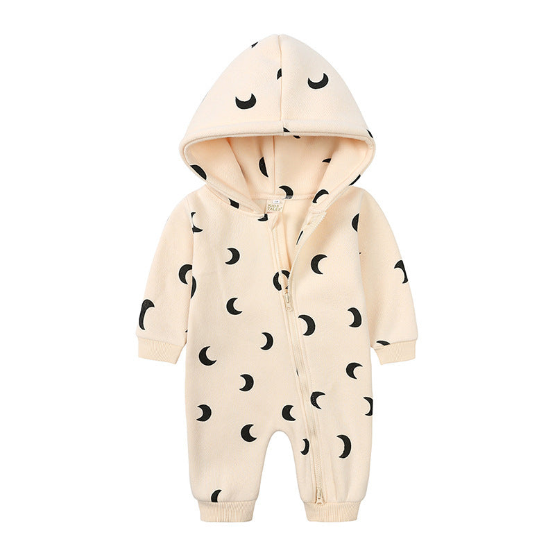 Cozy Fleece Baby Romper – Hooded One-Piece