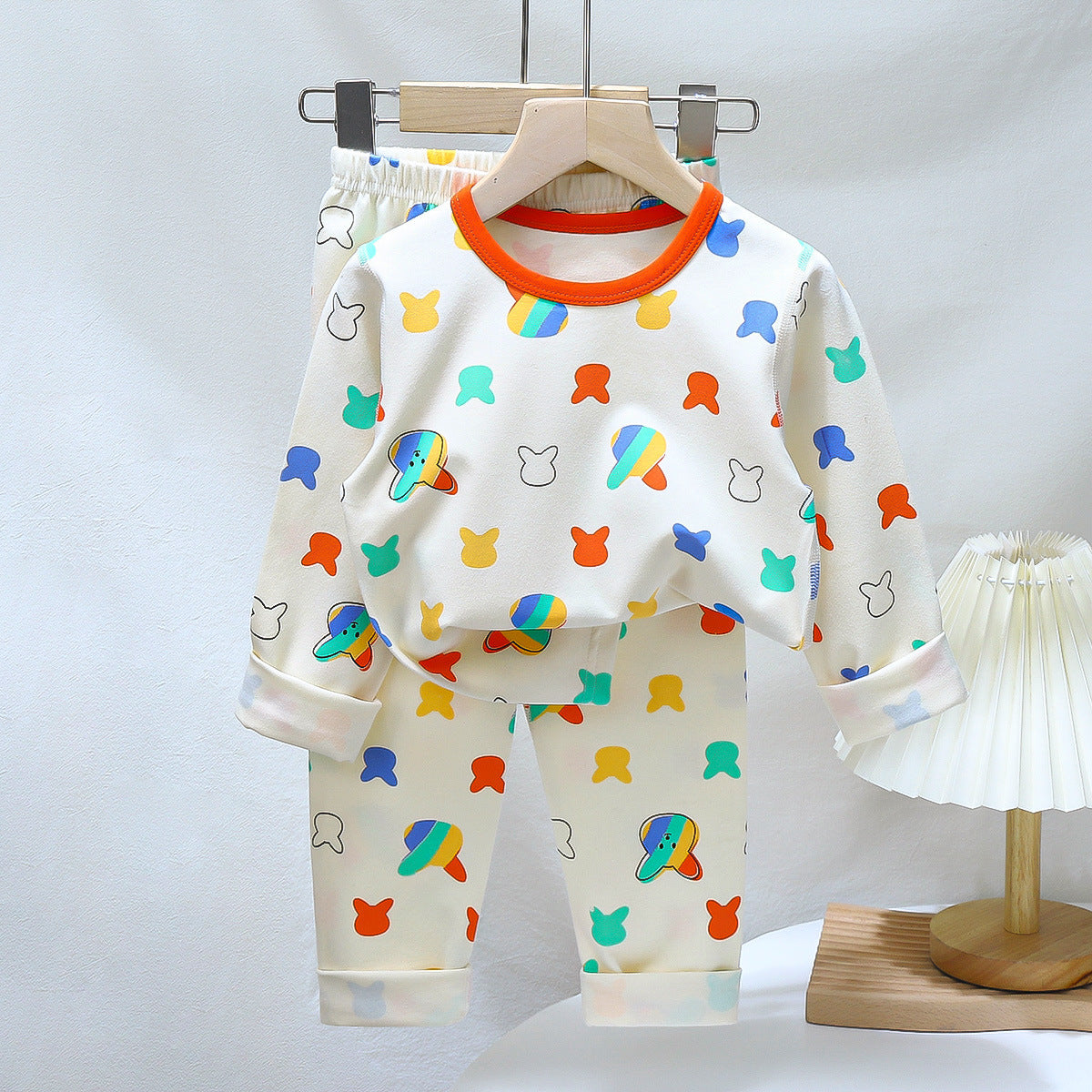 Cotton Baby Pajama Set – Soft Long-Sleeve Top & Bottom Sleepwear (Boys & Girls)