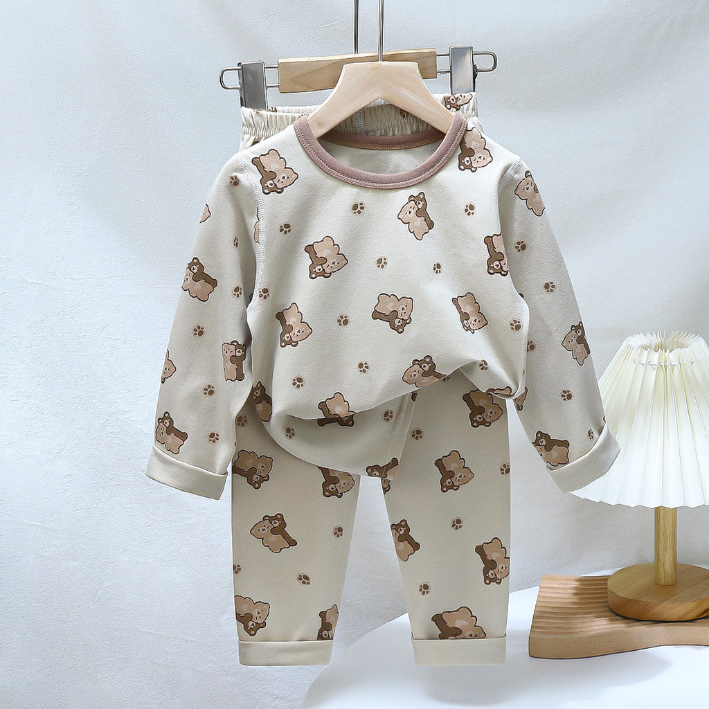 Cotton Baby Pajama Set – Soft Long-Sleeve Top & Bottom Sleepwear (Boys & Girls)