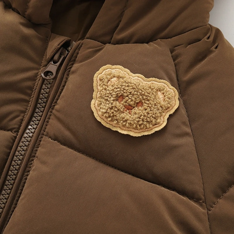 Winter Padded Baby Coat – Cozy Cotton-Padded Bread Jacket with Bear Ears