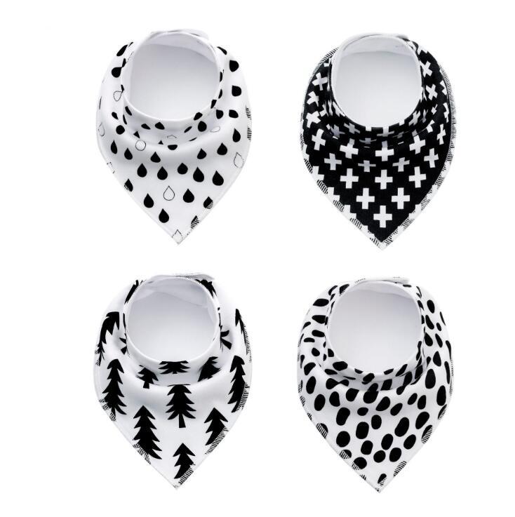 4-Pack Soft Cotton Baby Bibs – Cute & Absorbent Bandanas