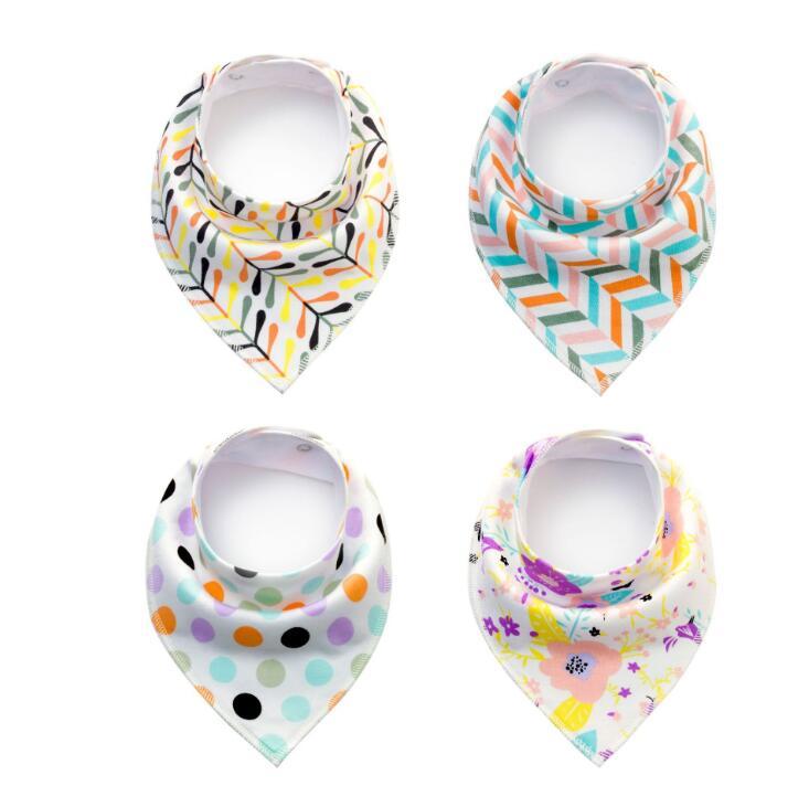 4-Pack Soft Cotton Baby Bibs – Cute & Absorbent Bandanas