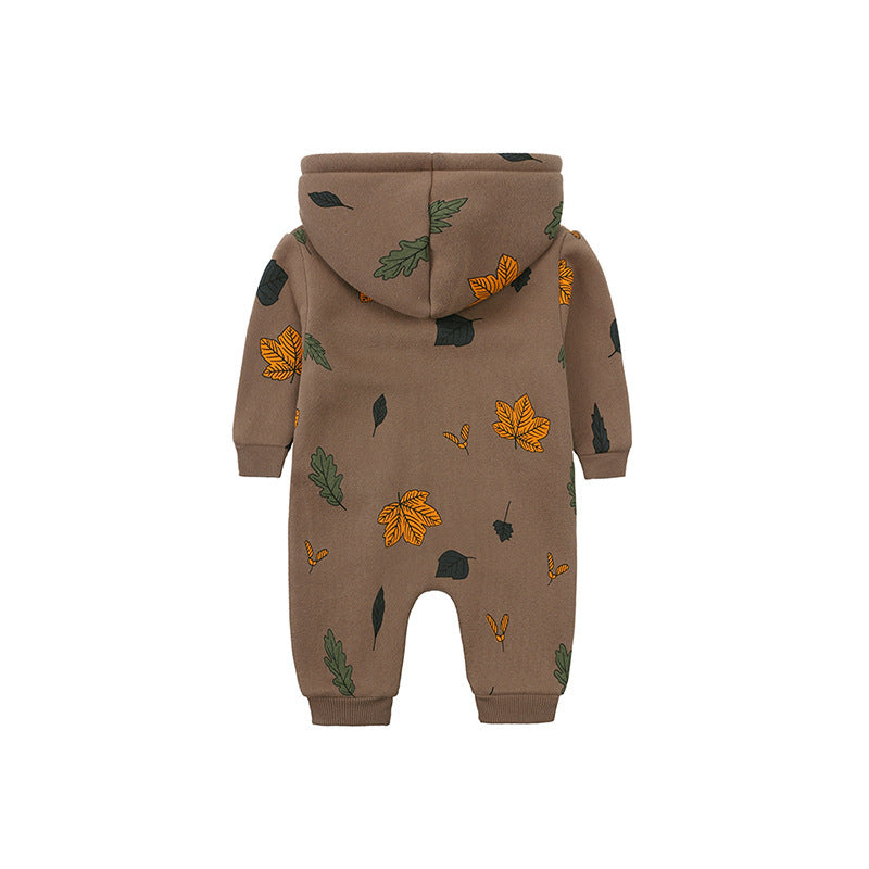 Cozy Fleece Baby Romper – Hooded One-Piece