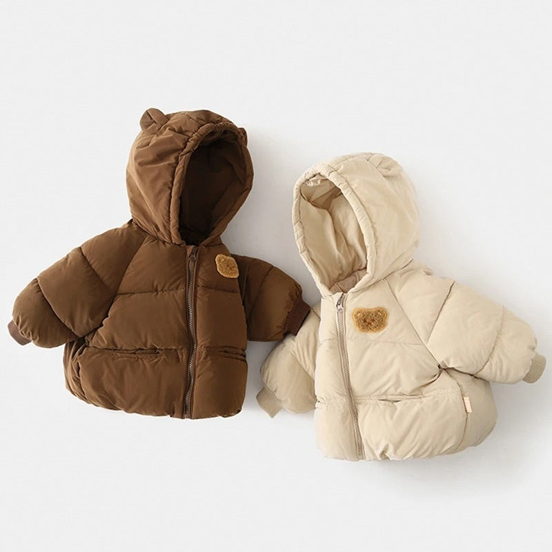 Winter Padded Baby Coat – Cozy Cotton-Padded Bread Jacket with Bear Ears