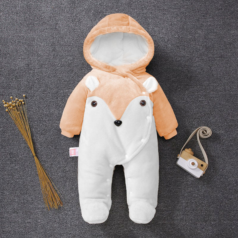 Cozy Bear Winter Romper – Ultra-Soft Fleece Baby Jumpsuit