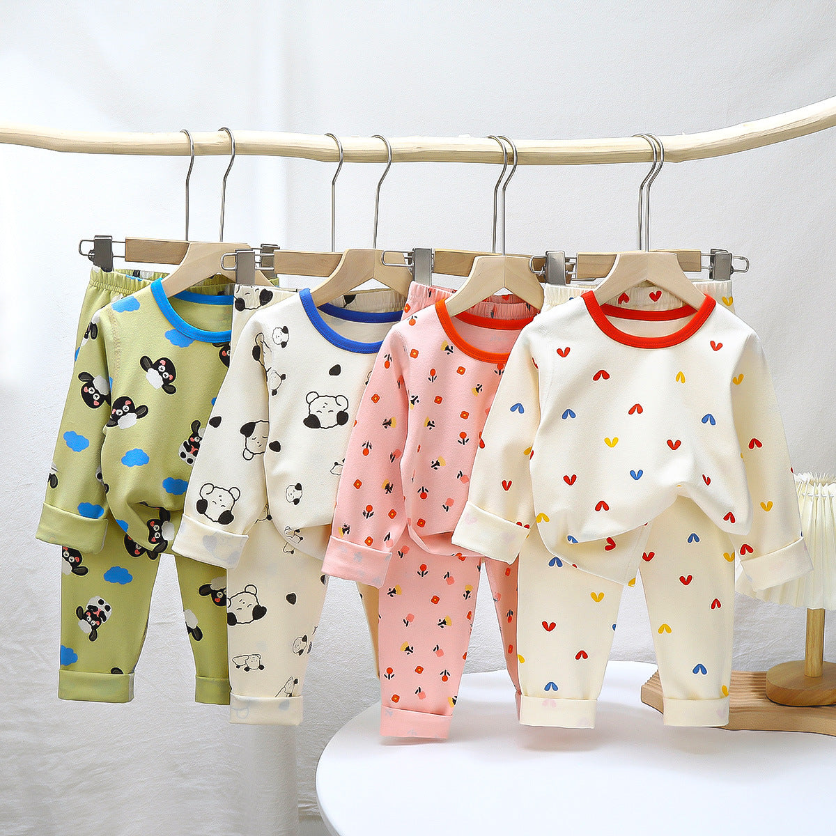 Cotton Baby Pajama Set – Soft Long-Sleeve Top & Bottom Sleepwear (Boys & Girls)