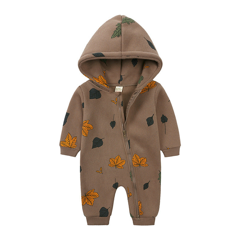 Cozy Fleece Baby Romper – Hooded One-Piece
