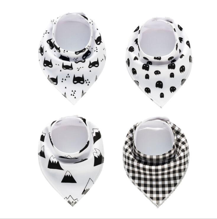 4-Pack Soft Cotton Baby Bibs – Cute & Absorbent Bandanas