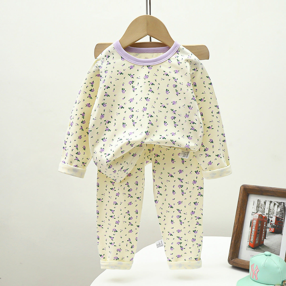 Cotton Baby Pajama Set – Soft Long-Sleeve Top & Bottom Sleepwear (Boys & Girls)