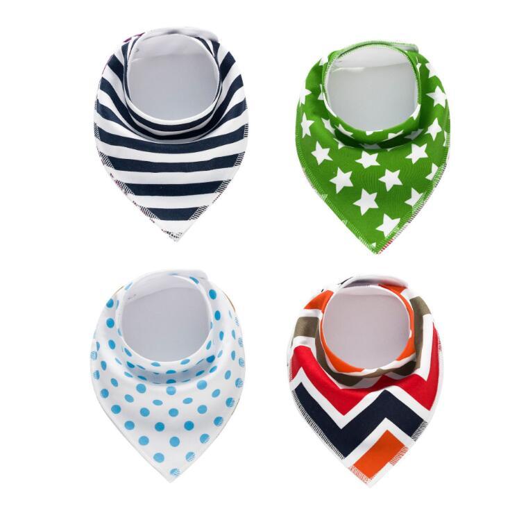 4-Pack Soft Cotton Baby Bibs – Cute & Absorbent Bandanas
