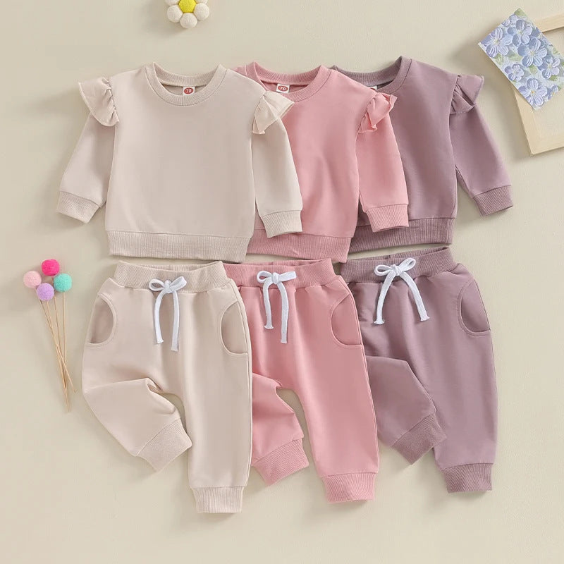 Soft Ruffle Sweater Set – Cozy Two-Piece Outfit
