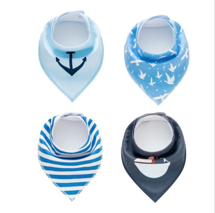 4-Pack Soft Cotton Baby Bibs – Cute & Absorbent Bandanas