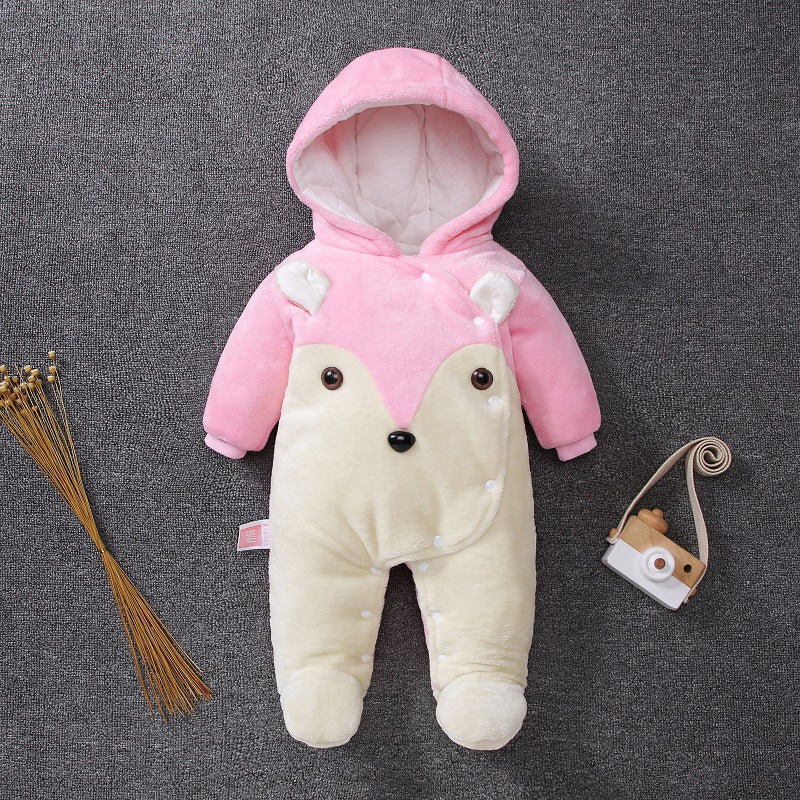 Cozy Bear Winter Romper – Ultra-Soft Fleece Baby Jumpsuit