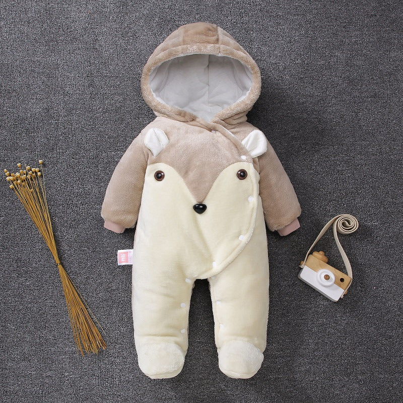 Cozy Bear Winter Romper – Ultra-Soft Fleece Baby Jumpsuit
