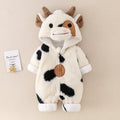 Winter Thickened Baby Jumpsuit – Quilted & Ultra-Warm Cow Plush Romper