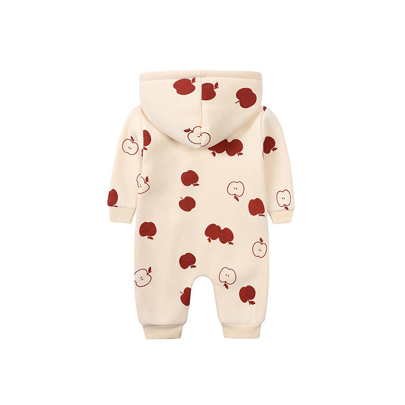 Cozy Fleece Baby Romper – Hooded One-Piece